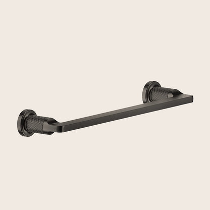 Gessi Inciso portasciugamani 45 cm a muro cromo Black Metal Brushed montato a parete, vista del design e della finitura