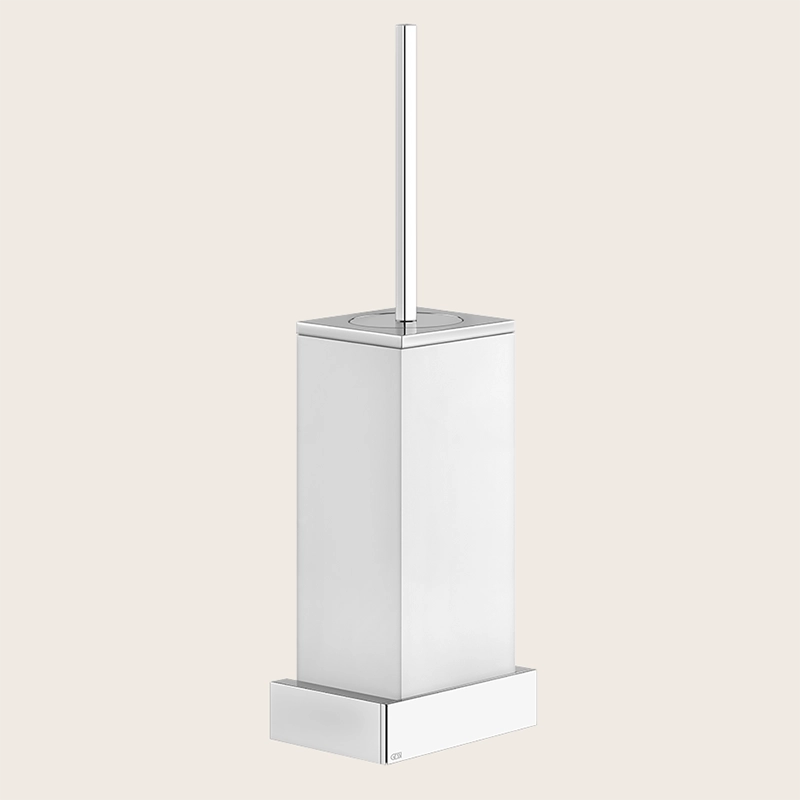 Gessi Inverso Portascopino wc a parete bianco in opaco montato a parete, vista del design e della finitura