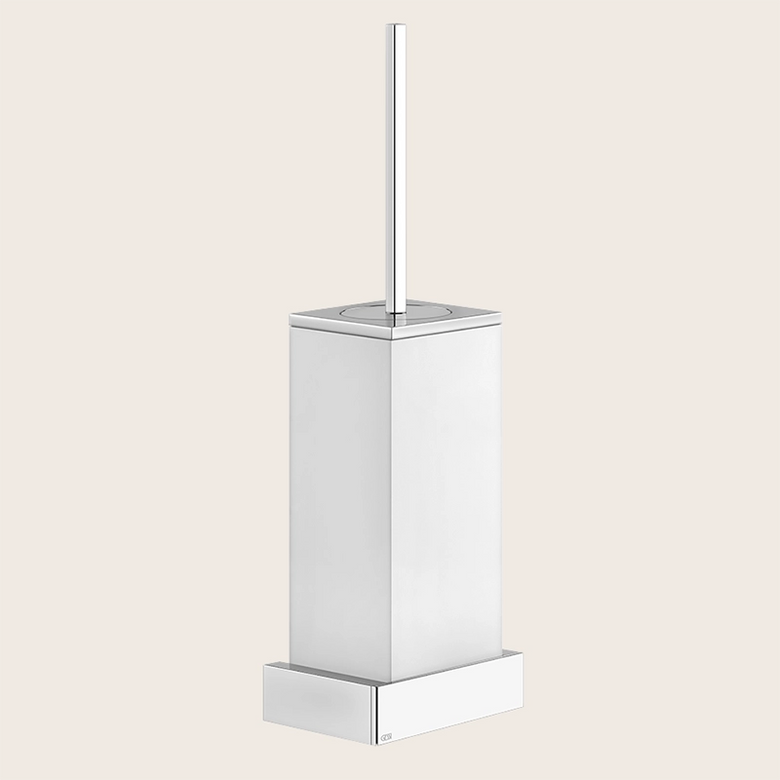 Gessi Inverso Portascopino wc a parete bianco in opaco montato a parete, vista del design e della finitura