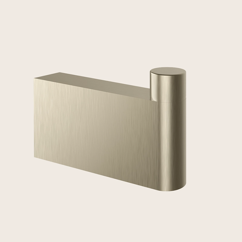Gessi Origini Appendino bagno brass brushed pvd montato a parete, vista del design e della finitura