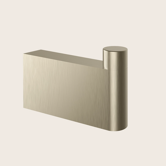 Gessi Origini Appendino bagno brass brushed pvd montato a parete, vista del design e della finitura