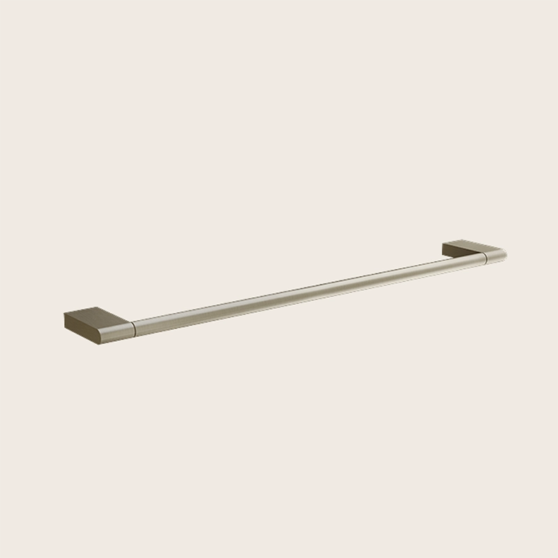 Gessi Origini Portasciugamani 45 cm brushed brass in pvd montato a parete, vista del design e della finitura