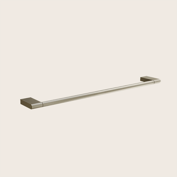 Gessi Origini Portasciugamani 45 cm brushed brass in pvd montato a parete, vista del design e della finitura
