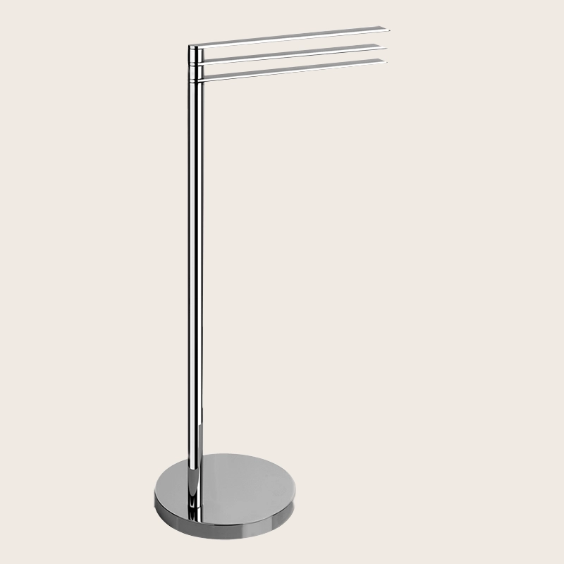 Gessi Piantana portasciugamani a pavimento cromo Cromo Lucido montato a parete, vista del design e della finitura
