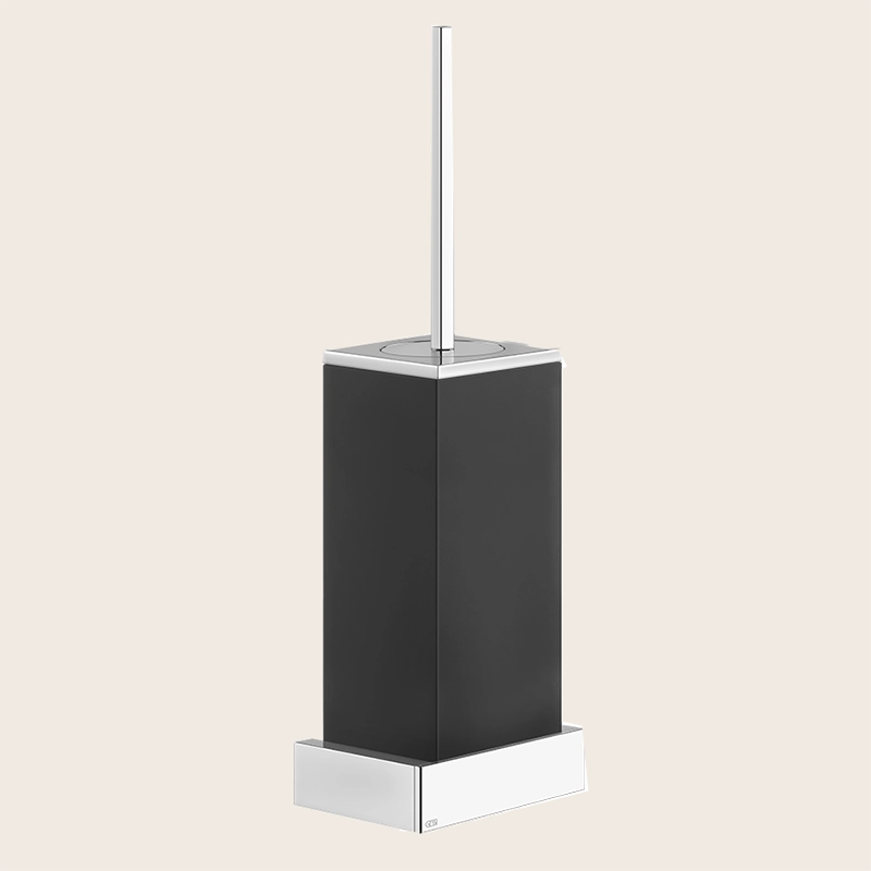 Gessi Rettangolo Porta Scopino wc A Muro Nero Cromo 20820