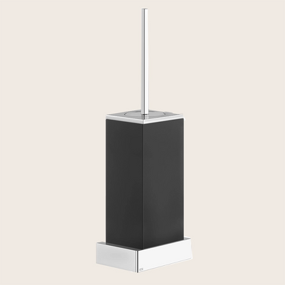 Gessi Rettangolo Porta Scopino wc A Muro Nero Cromo montato a parete, vista del design e della finitura