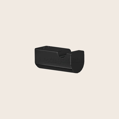 Gessi Rilievo Gancio appendino A Parete Nero Opaco montato a parete, vista del design e della finitura