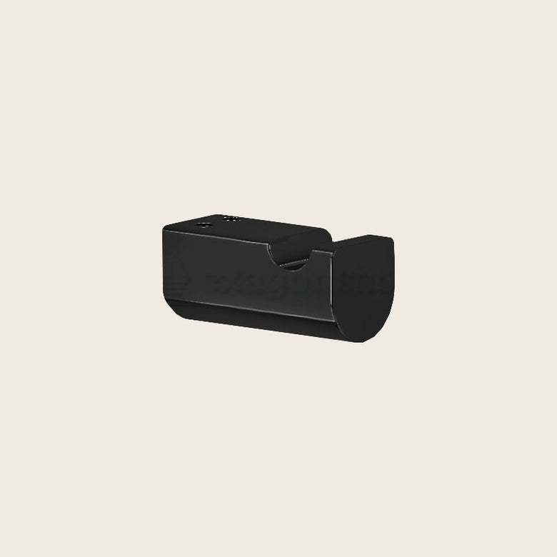 Gessi Rilievo Gancio appendino A Parete Nero Opaco montato a parete, vista del design e della finitura