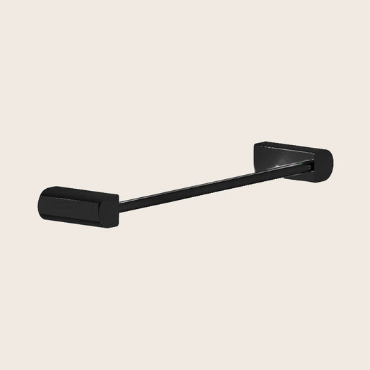 Gessi Rilievo Portasciugamani 30 cm a muro Nero Opaco Nero Xl montato a parete, vista del design e della finitura