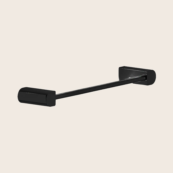 Gessi Rilievo Portasciugamani 30 cm a muro Nero Opaco Nero Xl montato a parete, vista del design e della finitura