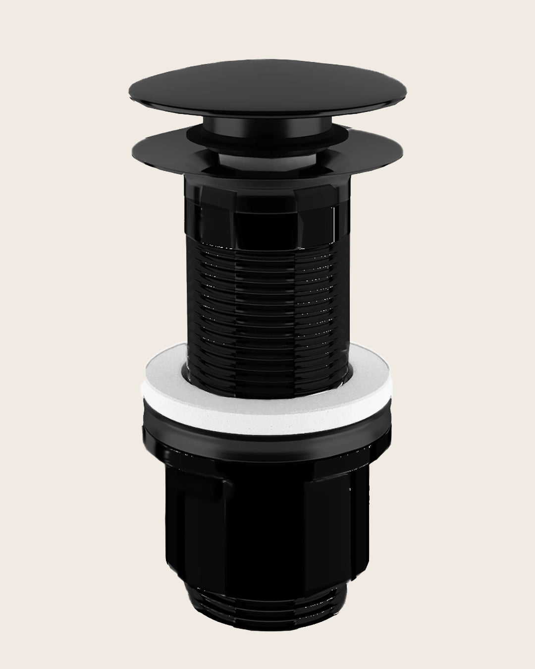 Gessi piletta Stop&Go per lavabo senza troppopieno nero opaco