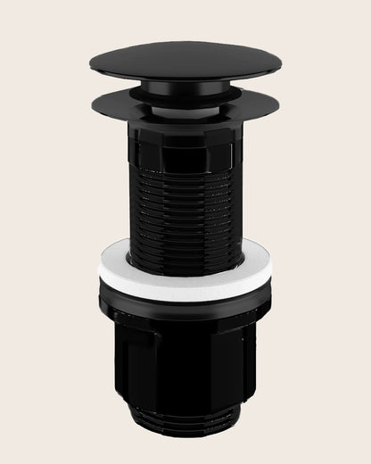 Gessi piletta Stop&Go per lavabo senza troppopieno nero opaco