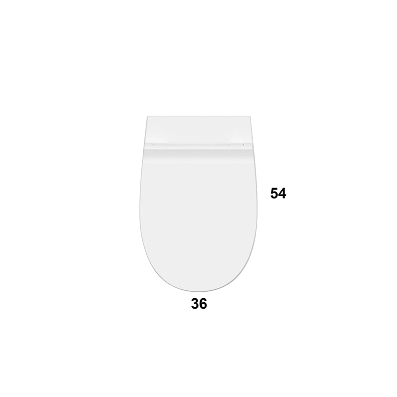 Globo 4LL coppia sanitari sospesi senza brida sedile, vista laterale del profilo e della forma - Ceramica Globo