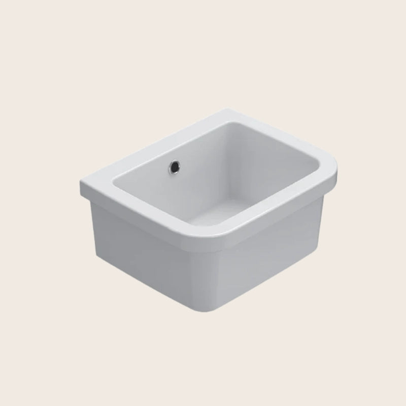 Globo Iris pilozzo lavatoio 44x35 in ceramica Bianco Lucido