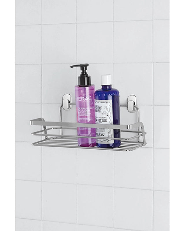 Griglia 26x10 vasca doccia acciaio cromo in bagno completo, vista d'insieme dell'ambiente - Exagonshop