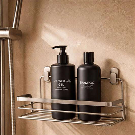 Griglia 26x10 vasca doccia acciaio cromo in cromato installato in bagno moderno con ante in vetro temperato - Exagonshop