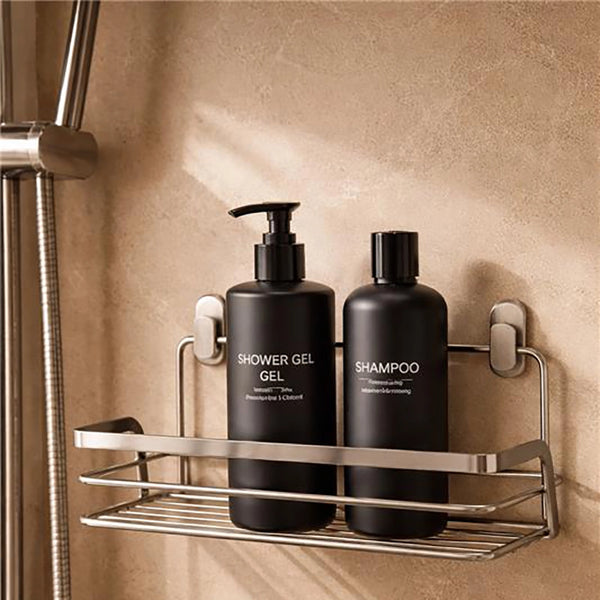Griglia 26x10 vasca doccia acciaio cromo in cromato installato in bagno moderno con ante in vetro temperato - Exagonshop