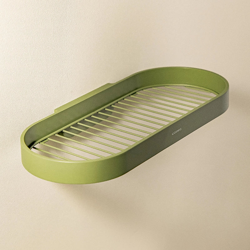 Griglia portasapone doccia a muro olive Geyser in naturale installato in bagno moderno con ante in vetro temperato...