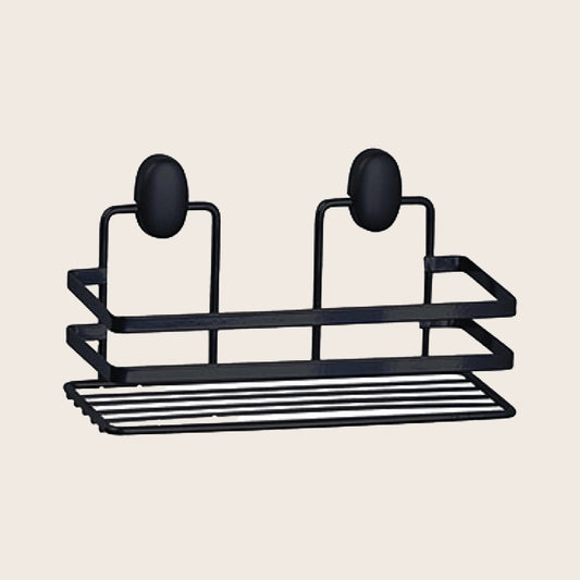 Griglia vasca doccia in acciaio nero opaco in bagno completo, vista d'insieme dell'ambiente - Exagonshop