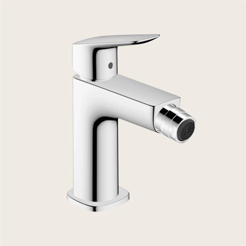 Hansgrohe Logis Miscelatore bidet Monocomando Con Scarici, vista frontale della maniglia e della bocca di erogazione