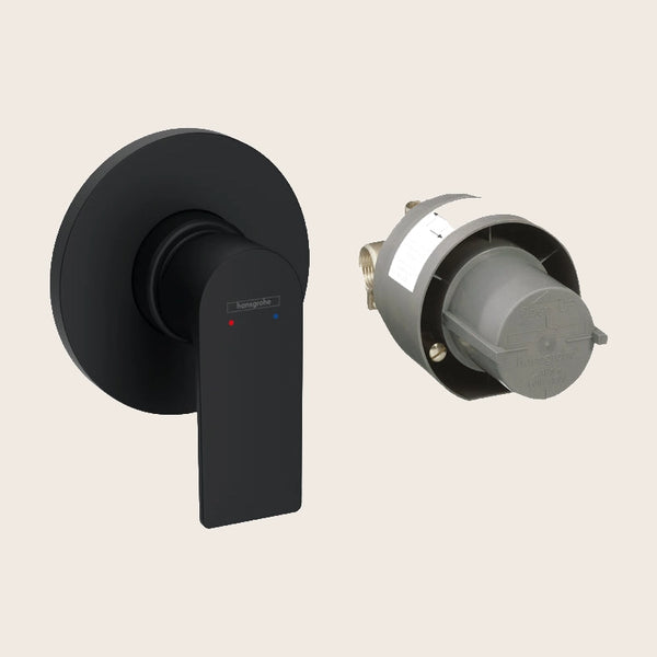 Hansgrohe Rebris E Miscelatore doccia con corpo Incasso a muro Nero Opaco 72658670