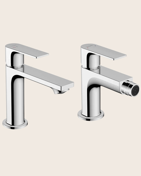 Hansgrohe Rebris E Set rubinetteria lavabo e bidet con scarico cromo