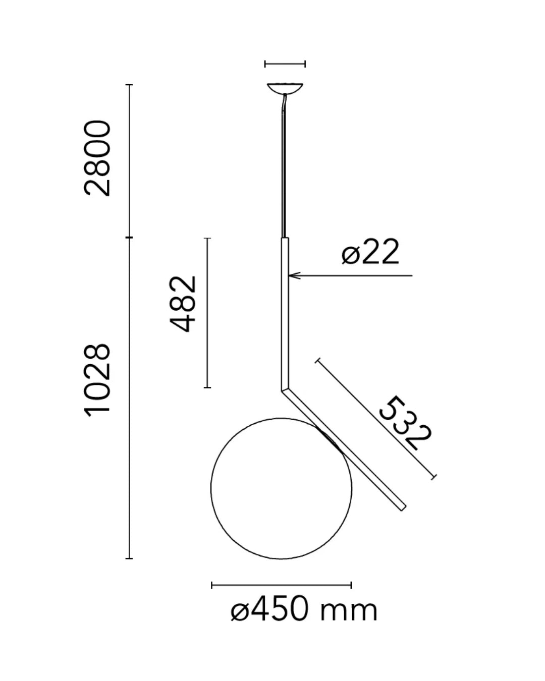 Flos IC Lights S3 Lampada a sospensione 205W in ottone F3151059