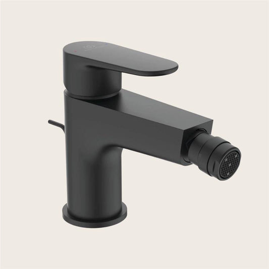 Ideal Standard Cerafine O Miscelatore Bidet Con Asta Salterello E Piletta Nero Opaco Bc705xg