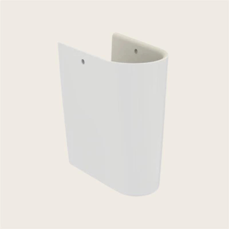 Ideal Standard Connect Air semicolonna per lavabo bianco 00 Bianco ambientato su piano bagno con accessori