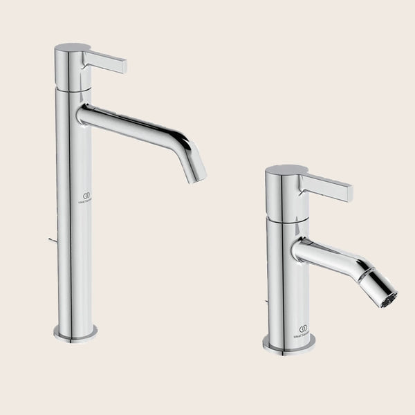 Ideal Standard Joy coppia miscelatori lavabo alto e bidet con asta cromo BC781AA BC784AA