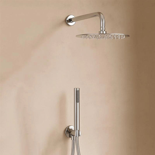 Set doccia soffione e doccetta in acciaio cromo Platinum