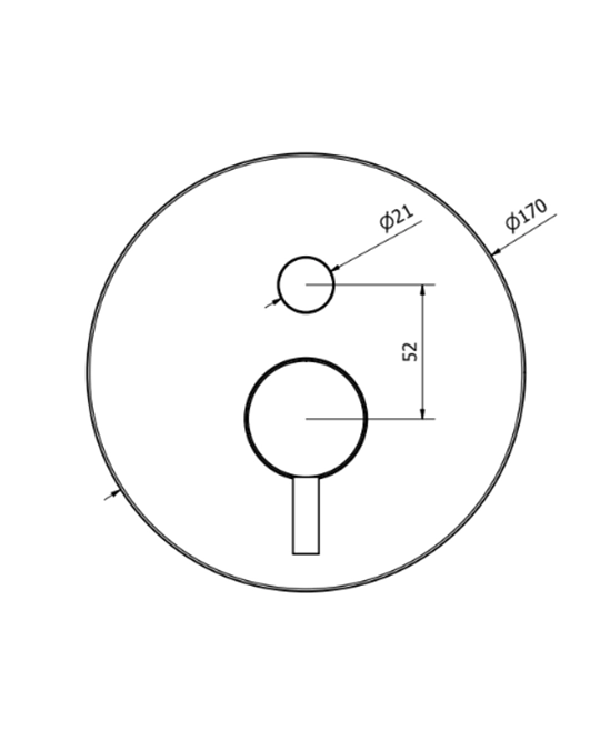 Jabil Miscelatore doccia a muro con deviatore PUSH senza parte incasso cromo 73017