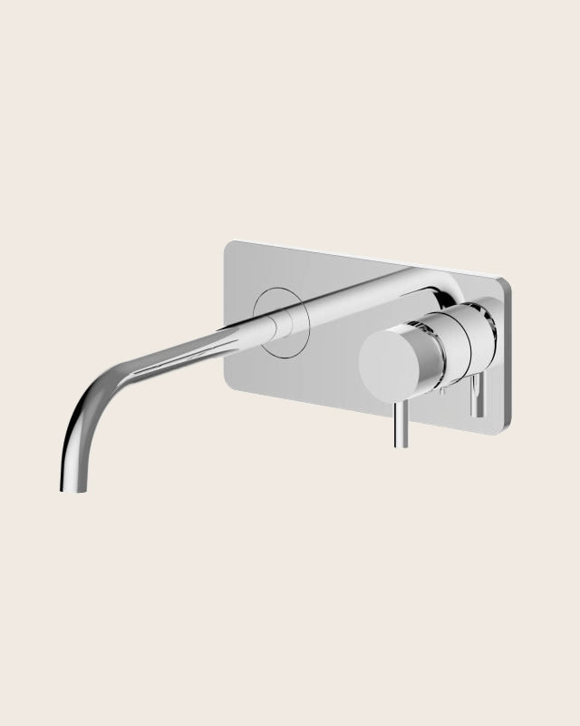 Jabil Miscelatore lavabo a parete scarico click clack bocca 220 mm cromo 73312E