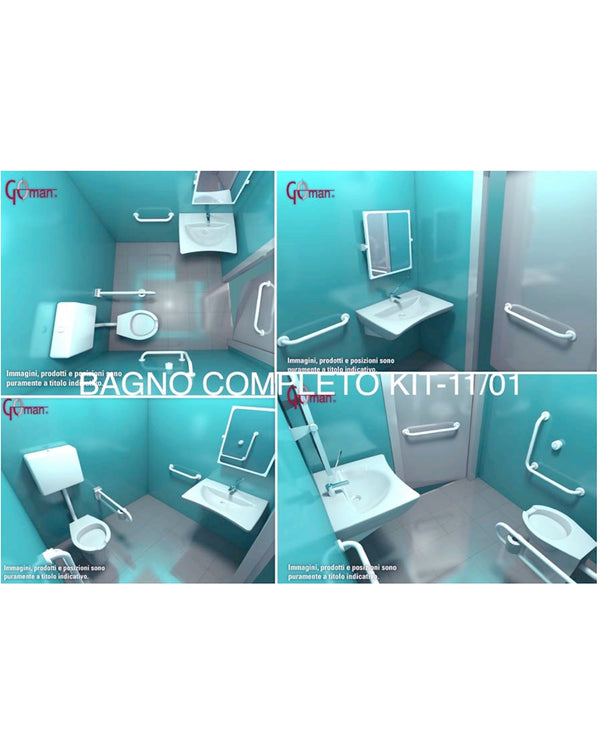 Kit bagno a norma disabili 11 pz KIT-11/01