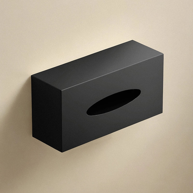 Kleenex Porta Fazzoletti A Parete Nero Opaco Cosmic montato a parete, vista del design e della finitura - Industrias Cosmic