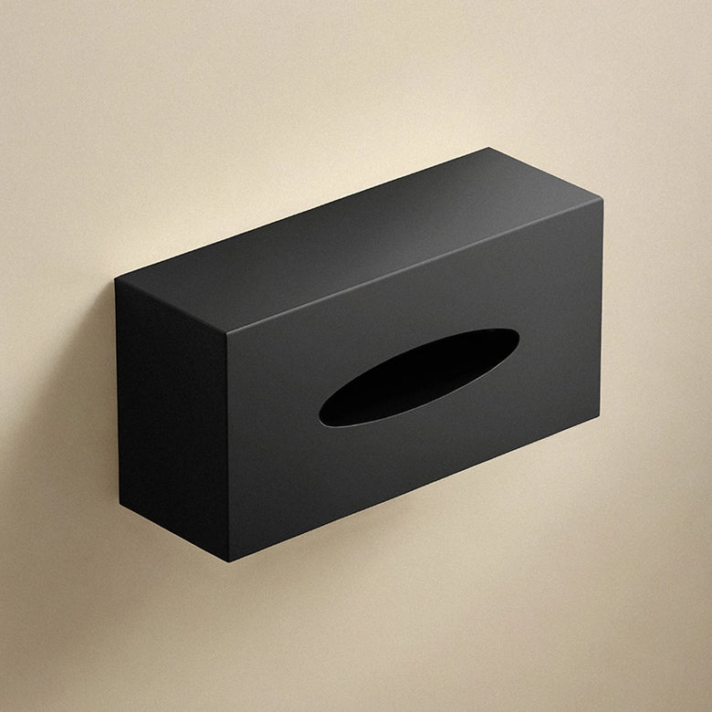 Kleenex Porta Fazzoletti A Parete Nero Opaco Cosmic montato a parete, vista del design e della finitura - Industrias Cosmic