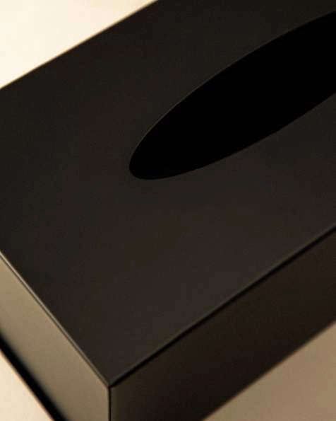 Kleenex Porta Fazzoletti A Parete Nero Opaco Cosmic, retro con sistema di fissaggio a parete - Industrias Cosmic