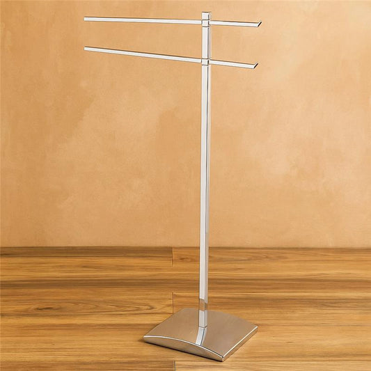 Koh-i-noor AKKA portasciugamani a pavimento a due aste cromo