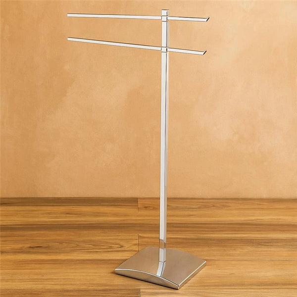 Koh-i-noor AKKA portasciugamani a pavimento a due aste cromo