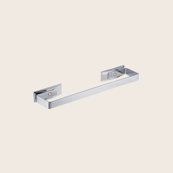 Koh-i-noor LEM 2.T portasciugamani 32 cm a muro cromato 6304 Cromo Lucido in ottone montato a parete, vista del design e...