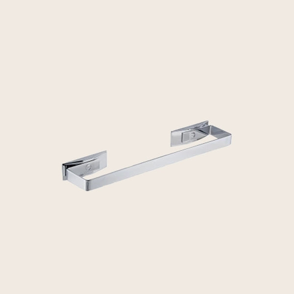 Koh-i-noor Lem 2.0 Portasciugamani 32 cm ad incollo cromo in lucido e naturale montato a parete, vista del design e della...