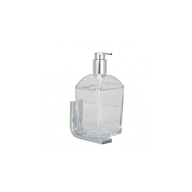 Koh-i-noor Materia Dispenser sapone ad incollo parete 6014KK in alluminio montato a parete, vista del design e della...