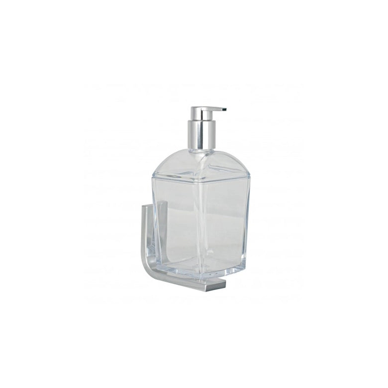 Koh-i-noor Materia Dispenser sapone ad incollo parete 6014KK in alluminio montato a parete, vista del design e della...