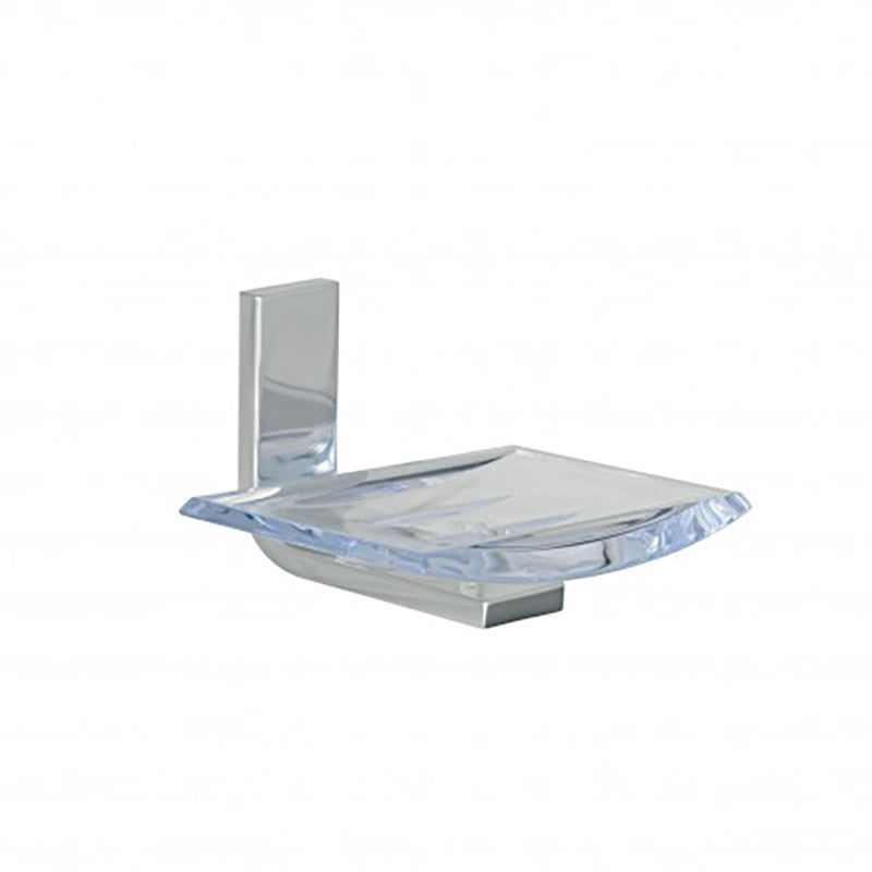 Koh-i-noor Materia portasapone ad incollo 6017KK in alluminio montato a parete, vista del design e della finitura - Koh I...
