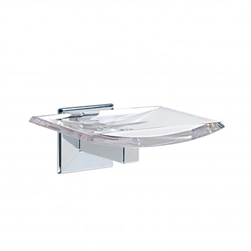 Koh-i-noor Tilda portasapone ad incollo 5717KK in abs e policarbonato montato a parete, vista del design e della finitura...