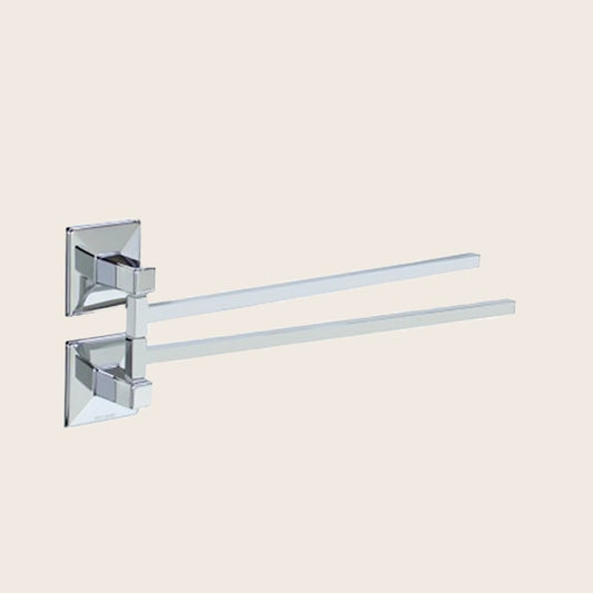 Koh-i-noor Tilda portasciugamani snodato ad incollo 5706KK in ottone e abs montato a parete, vista del design e della...
