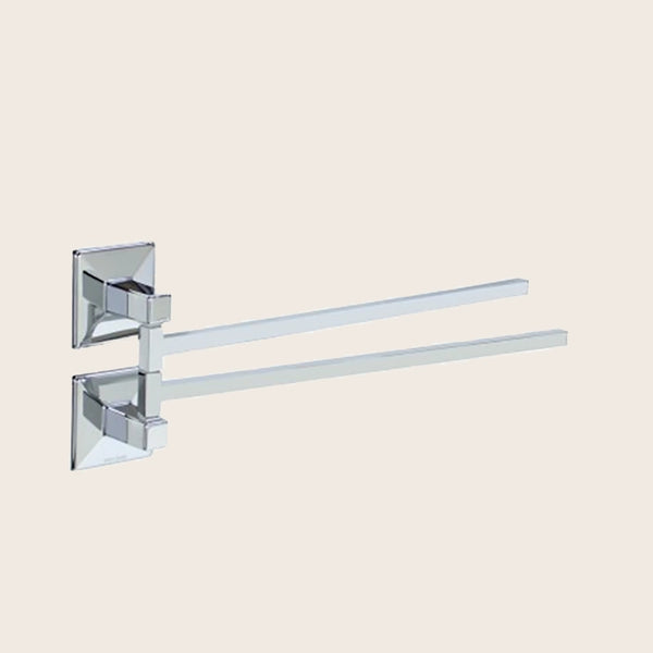 Koh-i-noor Tilda portasciugamani snodato ad incollo 5706KK in ottone e abs montato a parete, vista del design e della...