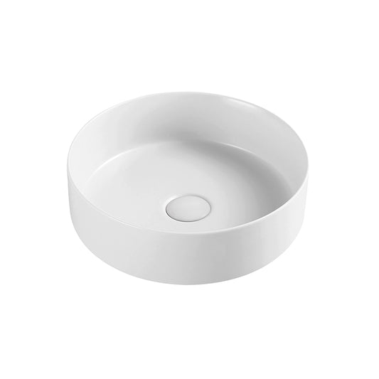 Lavabo 35,5 cm Roma tondo da appoggio bianco opaco