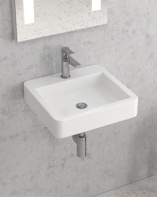Lavamani 45x42 Sospeso In Porcellana Bianca New Line B3