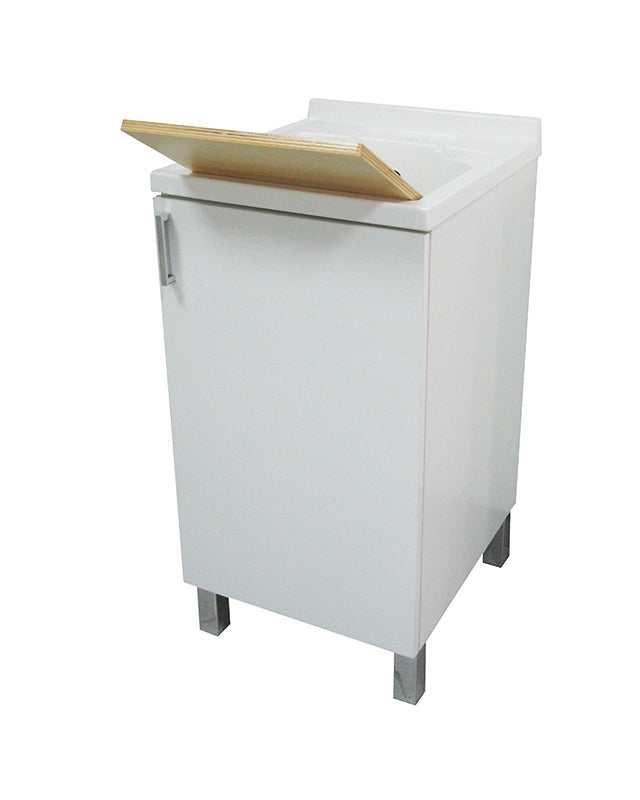 Lavatoio 45x50 bianco con gocciolatoio, dettaglio della doccetta estraibile - Exagonshop